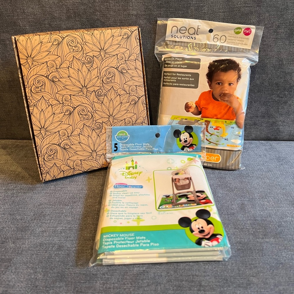 Neat Solutions Baby Disposable Placemats and Floor Mats